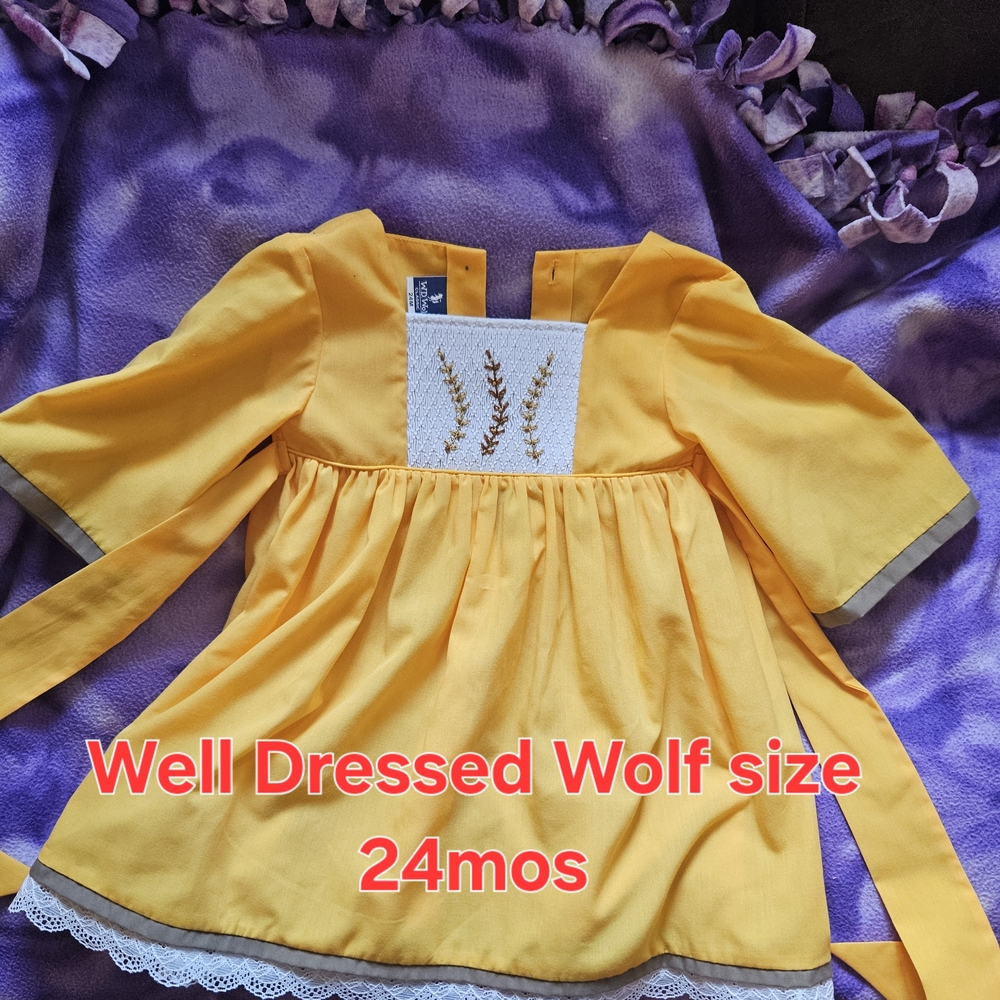 Well Dressed Wolf Yellow and White Flutter Sleeve Sundress